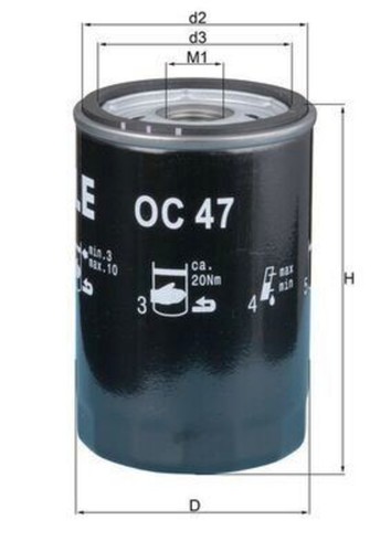 Mahle oil filter for audi - for, vw