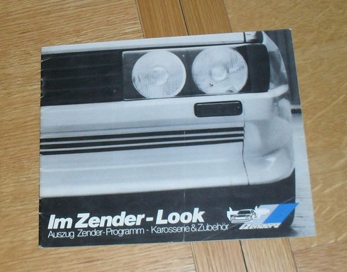 Zender brochure 1982 golf - zender,