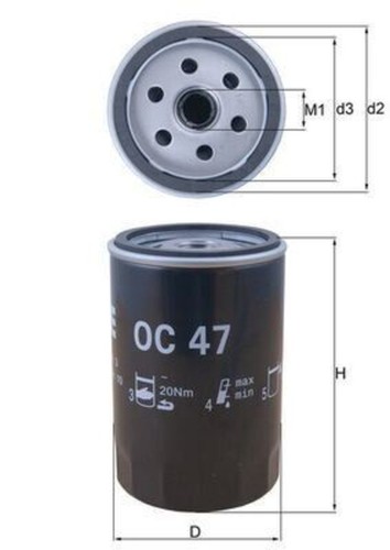 Mahle oil filter for - , audi